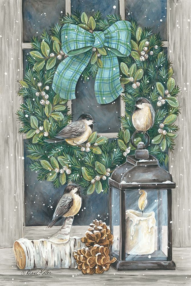 Winter Wreath art print by Diane Kater for $57.95 CAD