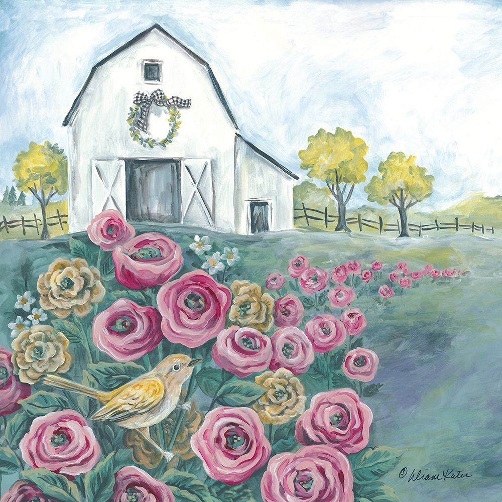 Pink Flower Field art print by Diane Kater for $57.95 CAD