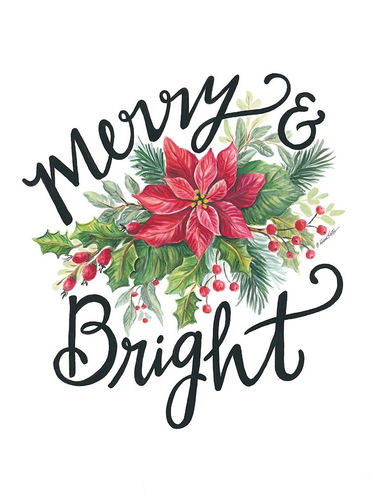 Merry and Bright Wreath art print by Diane Arthurs for $57.95 CAD
