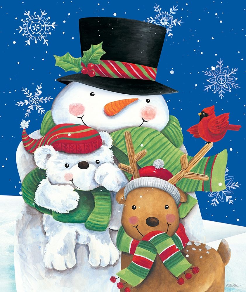 Snowman and Friends art print by Diane Kater for $57.95 CAD