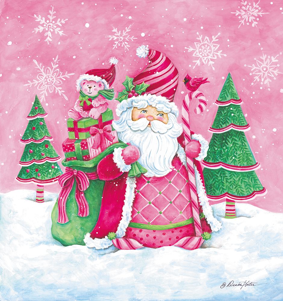 Pretty in Pink Santa Claus art print by Diane Kater for $57.95 CAD
