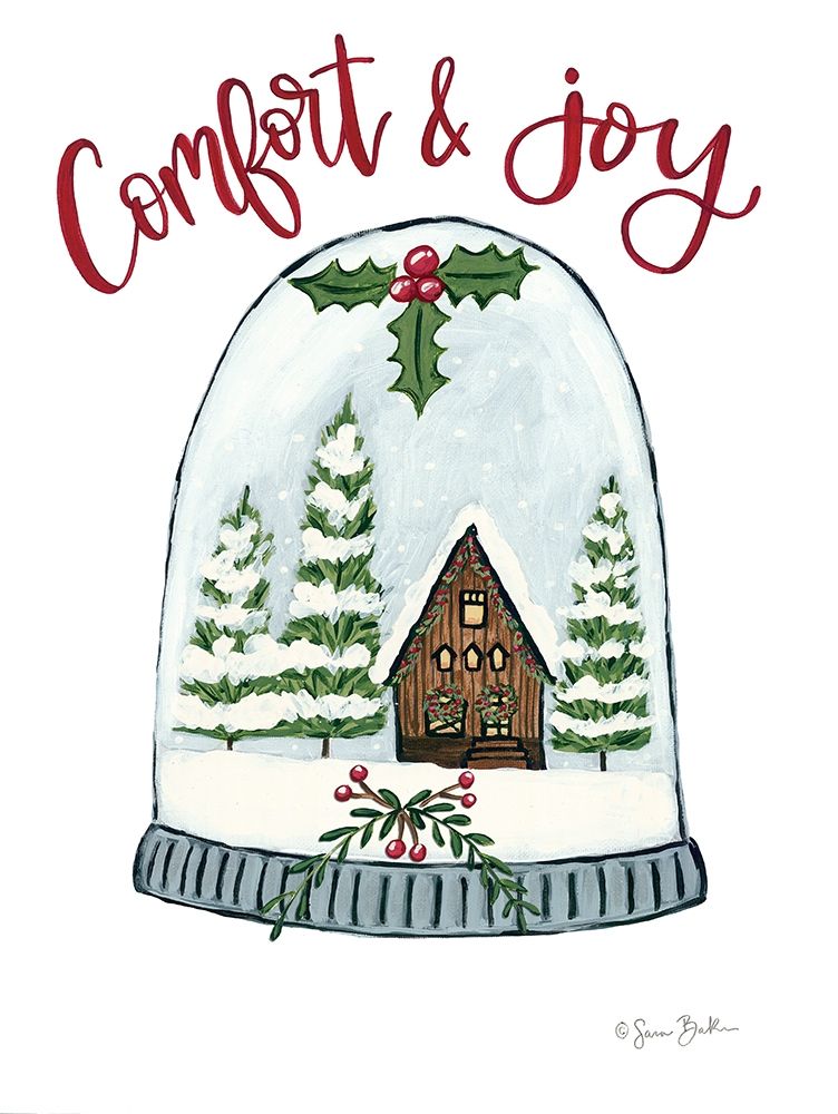 Comfort and Joy Cabin art print by Sara Baker for $57.95 CAD