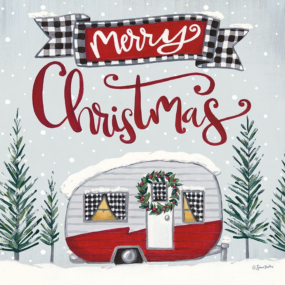 Merry Christmas Camper art print by Sara Baker for $57.95 CAD