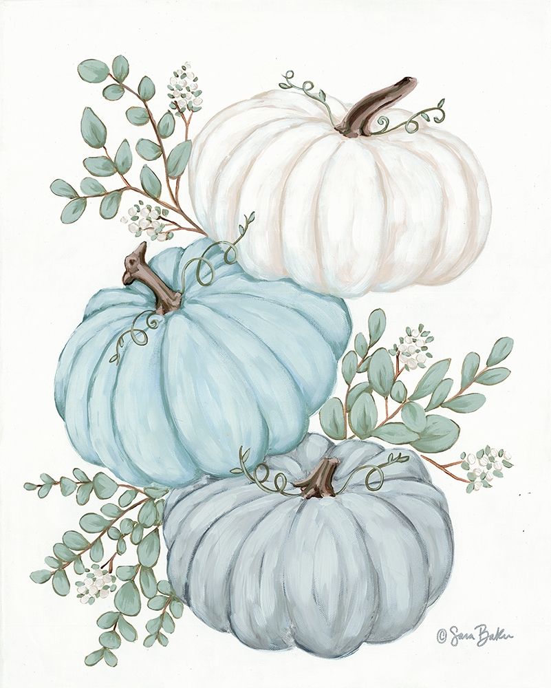 Pumpkin Trio art print by Sara Baker for $57.95 CAD
