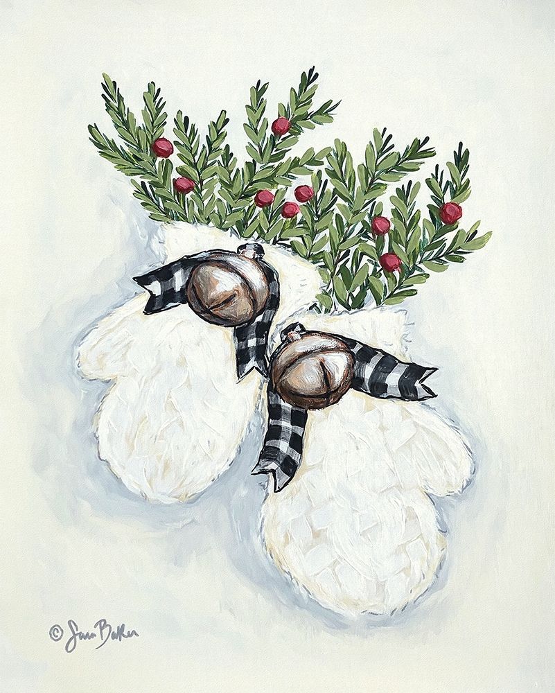 Jingle Bell Mittens   art print by Sara Baker for $57.95 CAD