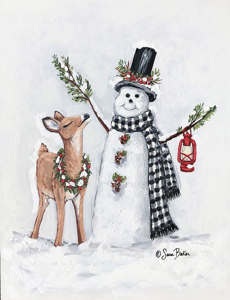 Frosty Friends I art print by Sara Baker for $57.95 CAD