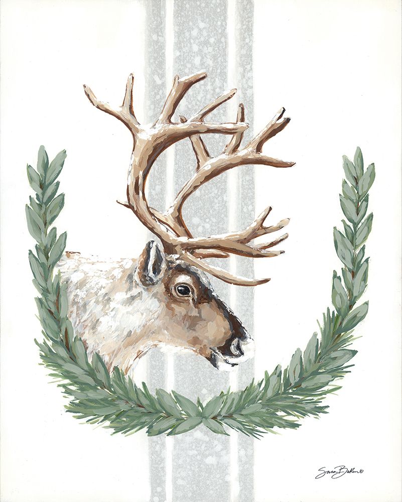 Arctic Winter Reindeer   art print by Sara Baker for $57.95 CAD