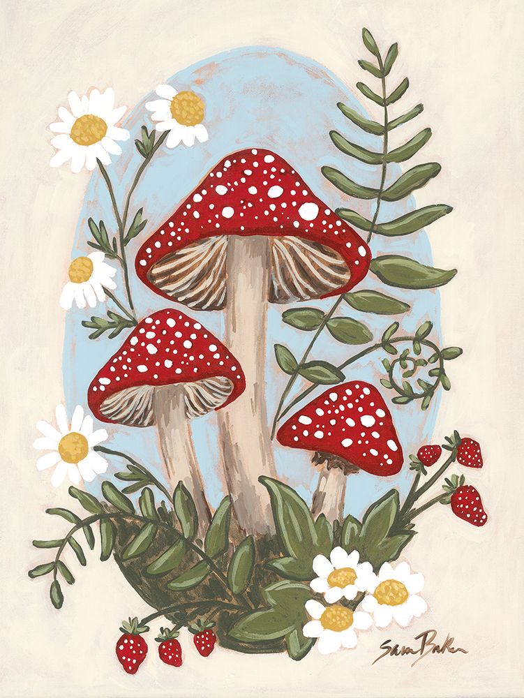 Cottage Grove Mushrooms art print by Sara Baker for $57.95 CAD