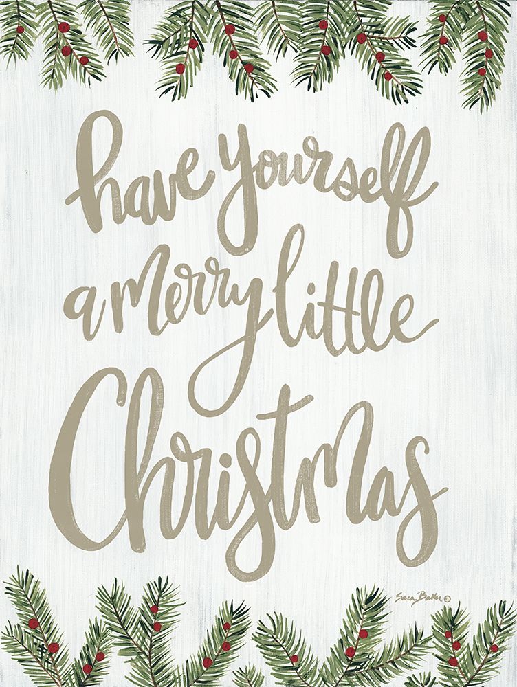 Merry Little Christmas art print by Sara Baker for $57.95 CAD