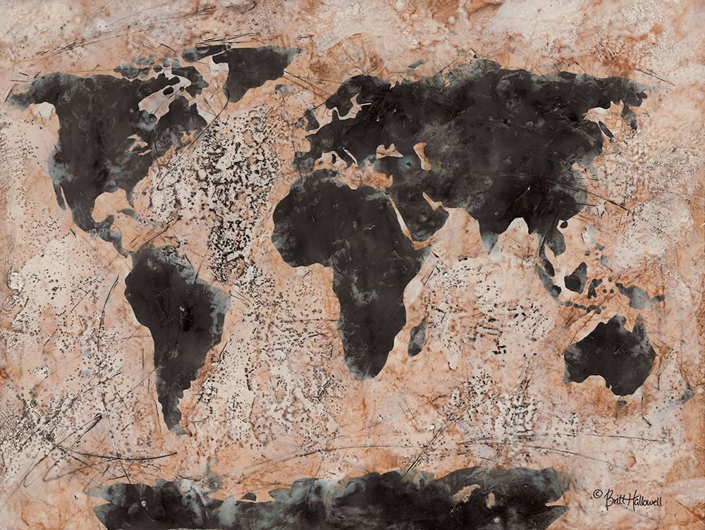 Old World Map art print by Britt Hallowell for $57.95 CAD