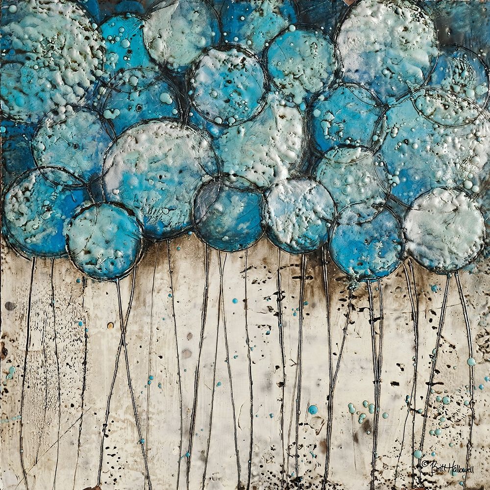 Bubble Trees in Blue art print by Britt Hallowell for $57.95 CAD