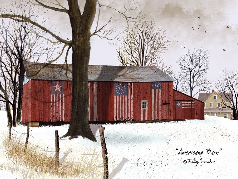 Americana Barn  art print by Billy Jacobs for $57.95 CAD