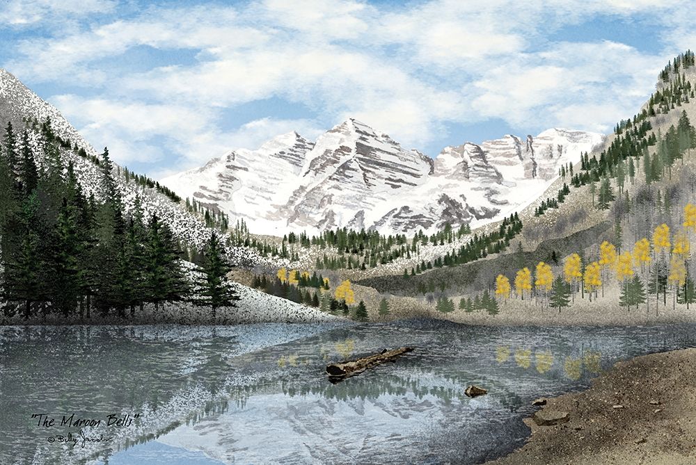 The Maroon Bells      art print by Billy Jacobs for $57.95 CAD