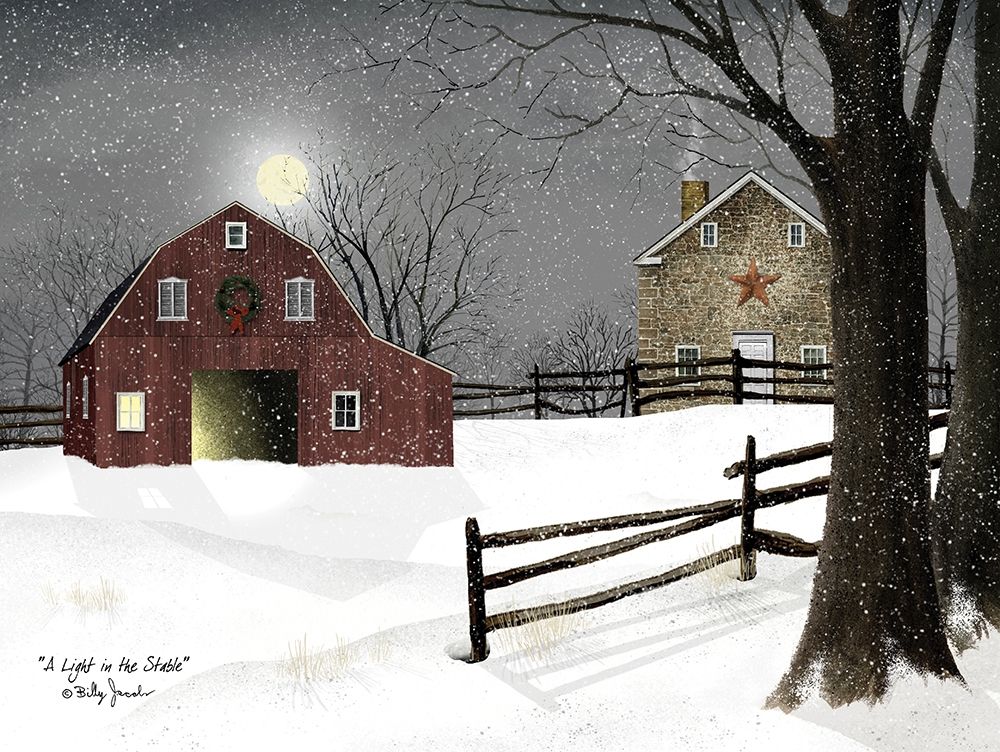 A Light in the Stable    art print by Billy Jacobs for $57.95 CAD