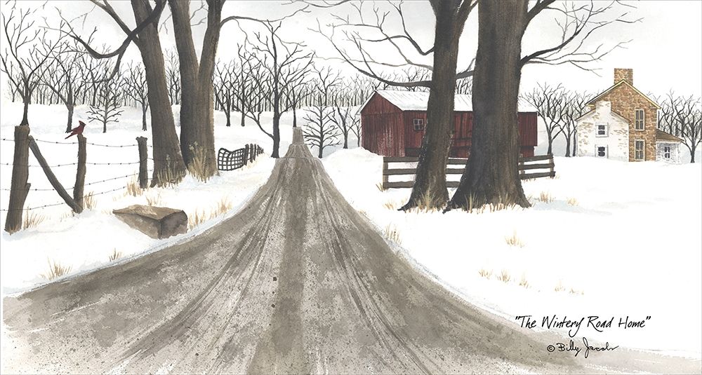 The Wintery Road Home art print by Billy Jacobs for $57.95 CAD