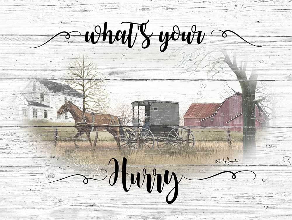 Whats Your Hurry art print by Billy Jacobs for $57.95 CAD