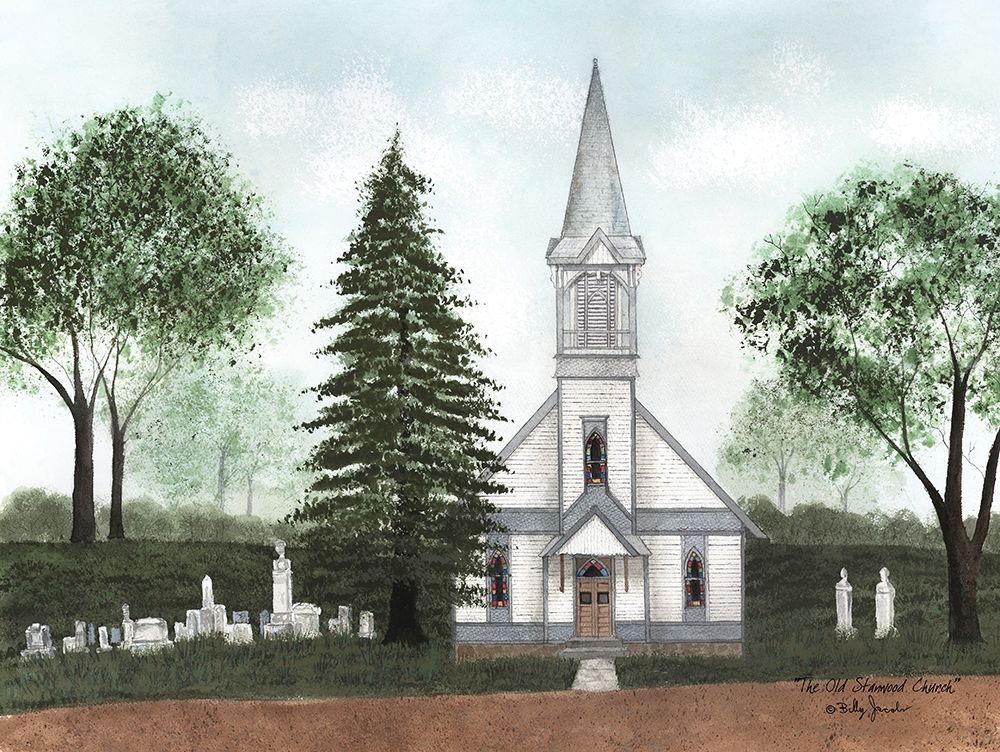 The Old Stanwood Church art print by Billy Jacobs for $57.95 CAD