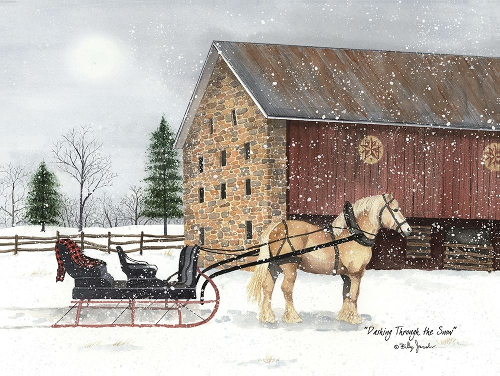Dashing Through the Snow art print by Billy Jacobs for $57.95 CAD