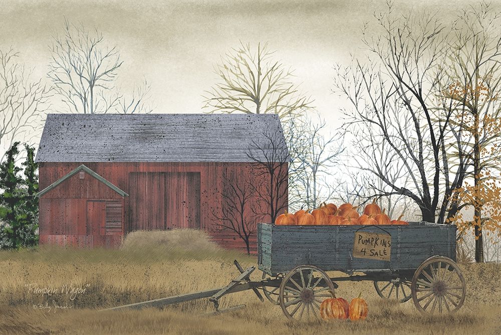 Pumpkin Wagon     art print by Billy Jacobs for $57.95 CAD