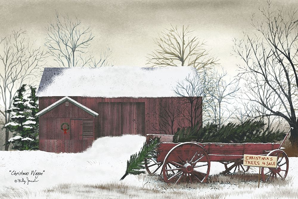 Christmas Wagon        art print by Billy Jacobs for $57.95 CAD
