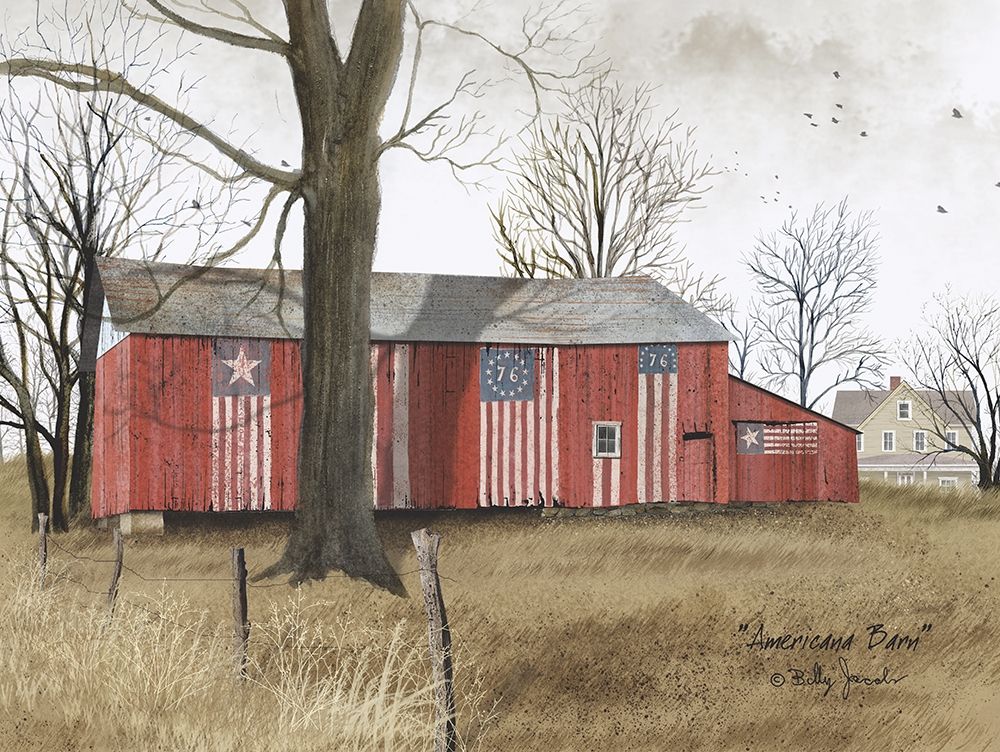 Americana Barn art print by Billy Jacobs for $57.95 CAD