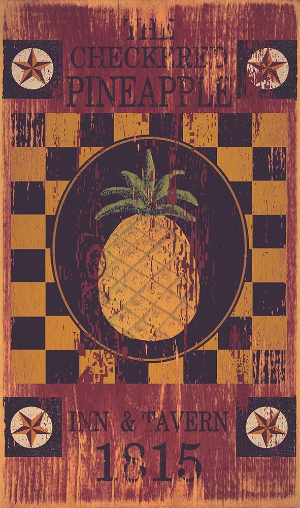 Checkered Pineapple Inn art print by Billy Jacobs for $57.95 CAD