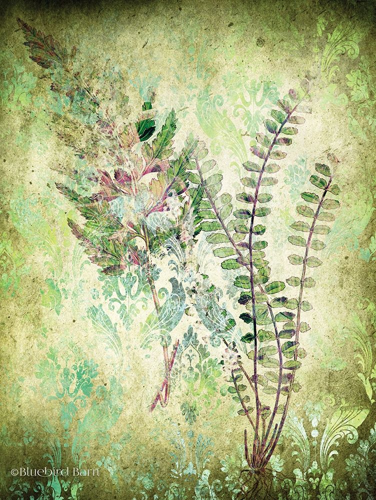 Organic Greenery in Damask I   art print by Bluebird Barn for $57.95 CAD