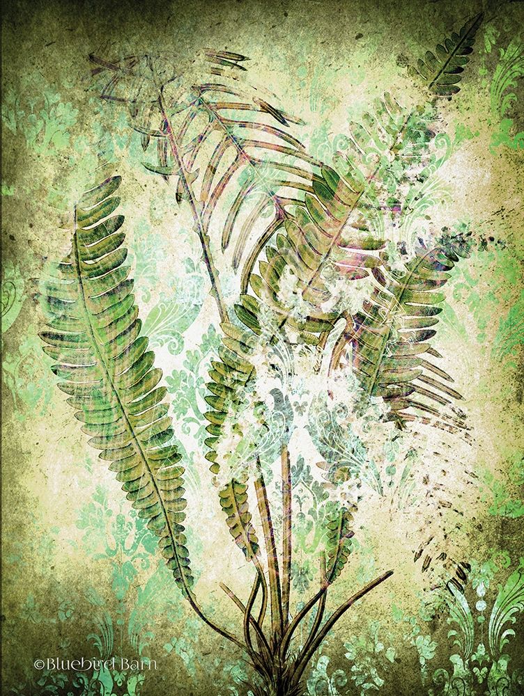 Organic Greenery in Damask II   art print by Bluebird Barn for $57.95 CAD