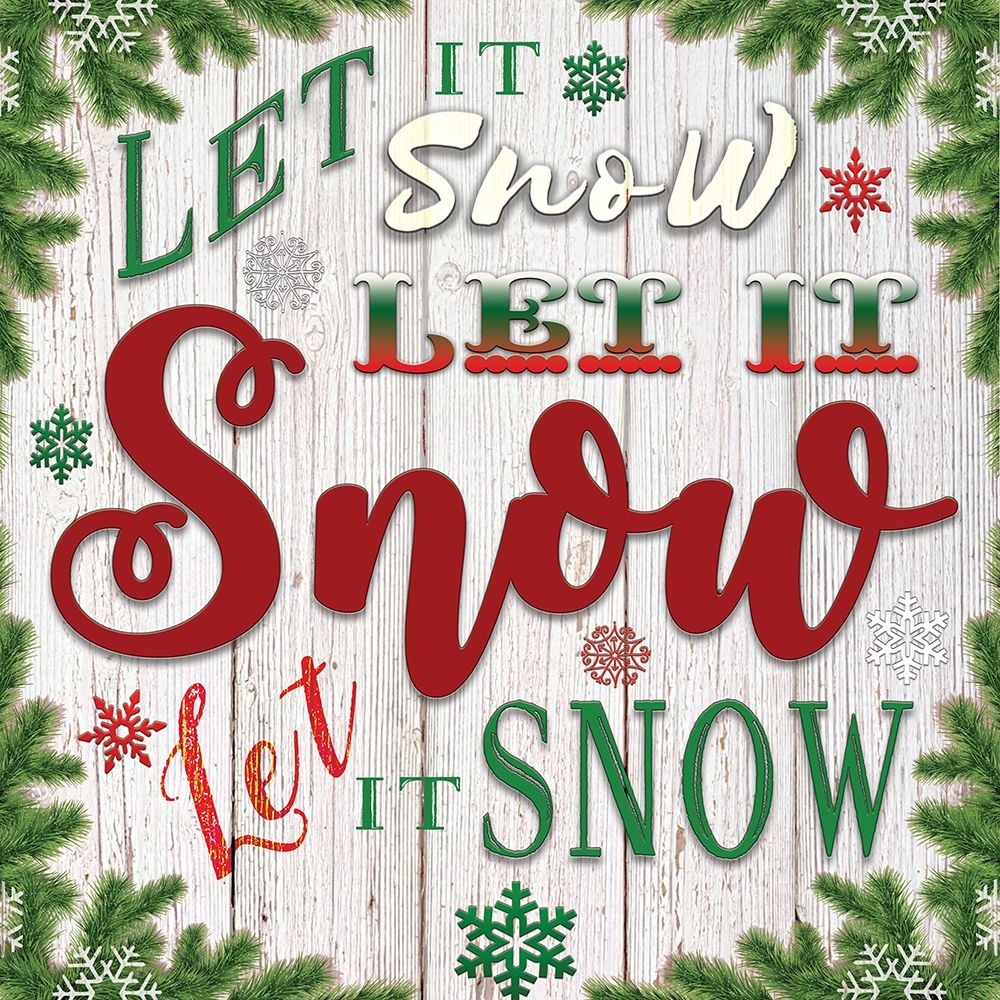 Let It Snow art print by Bluebird Barn for $57.95 CAD