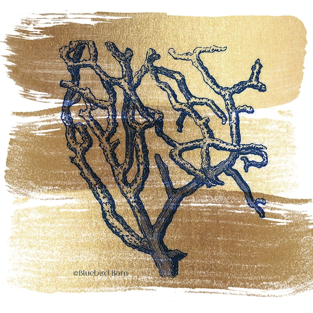Brushed Gold Branch Coral art print by Bluebird Barn for $57.95 CAD