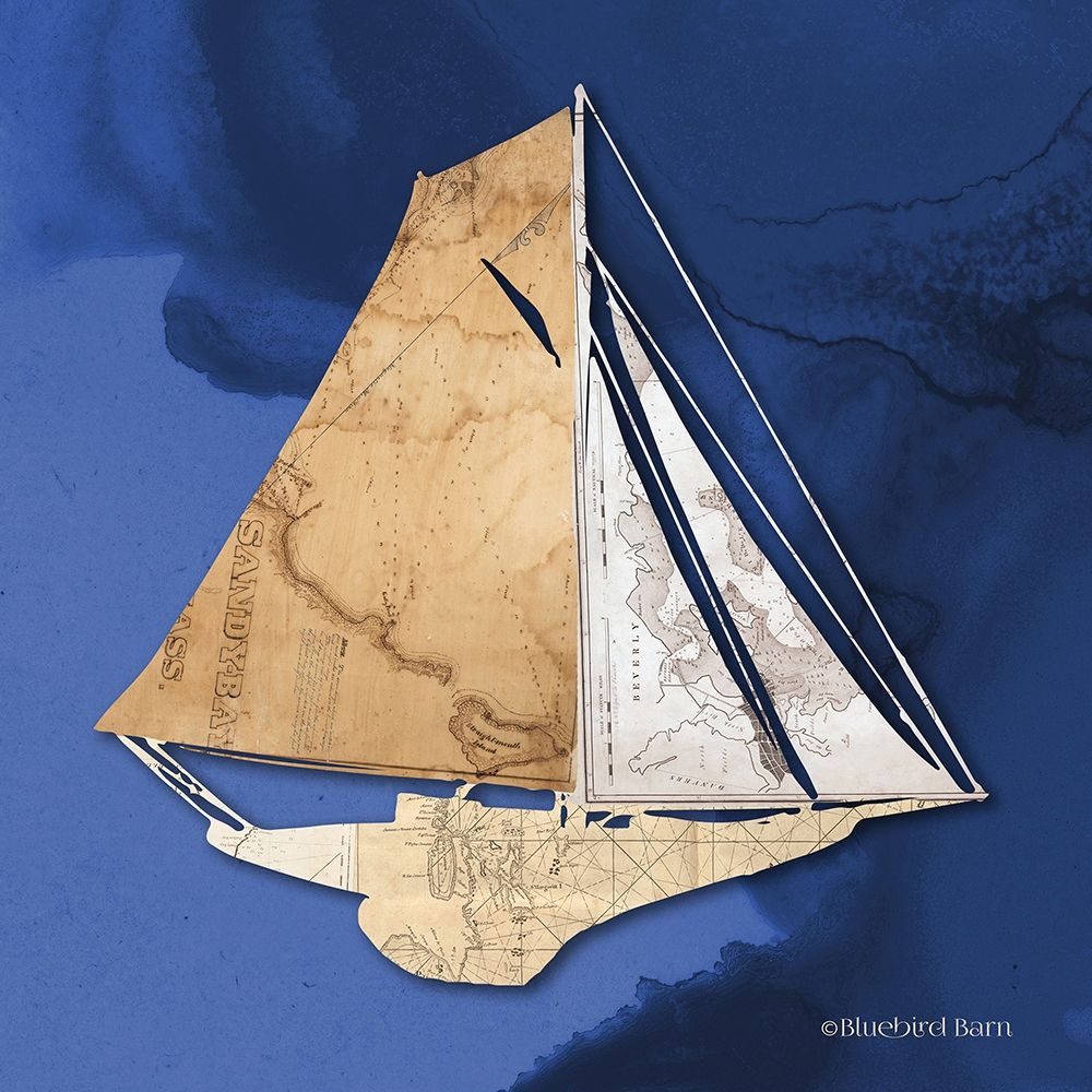 Sailboat Blue IV art print by Bluebird Barn for $57.95 CAD