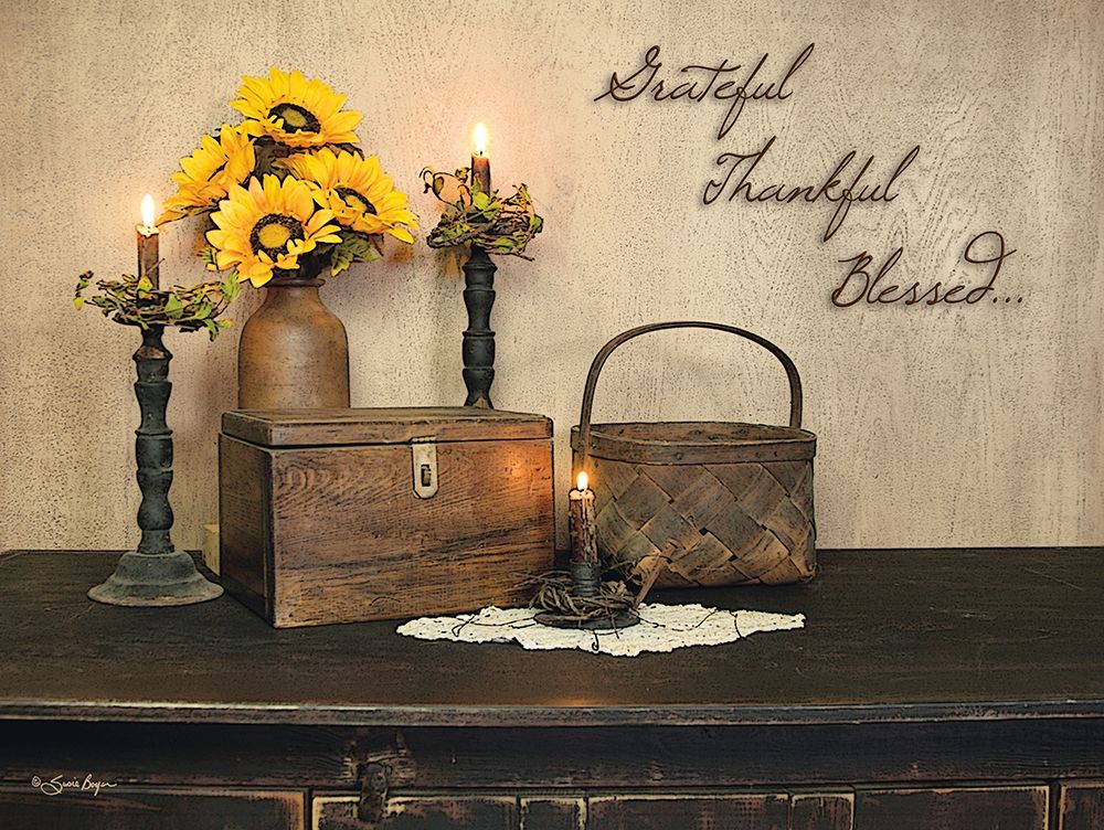 Grateful, Thankful, Blessed art print by Susie Boyer for $57.95 CAD