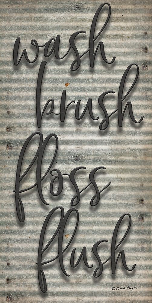 Wash Brush Floss Flush art print by Susie Boyer for $57.95 CAD