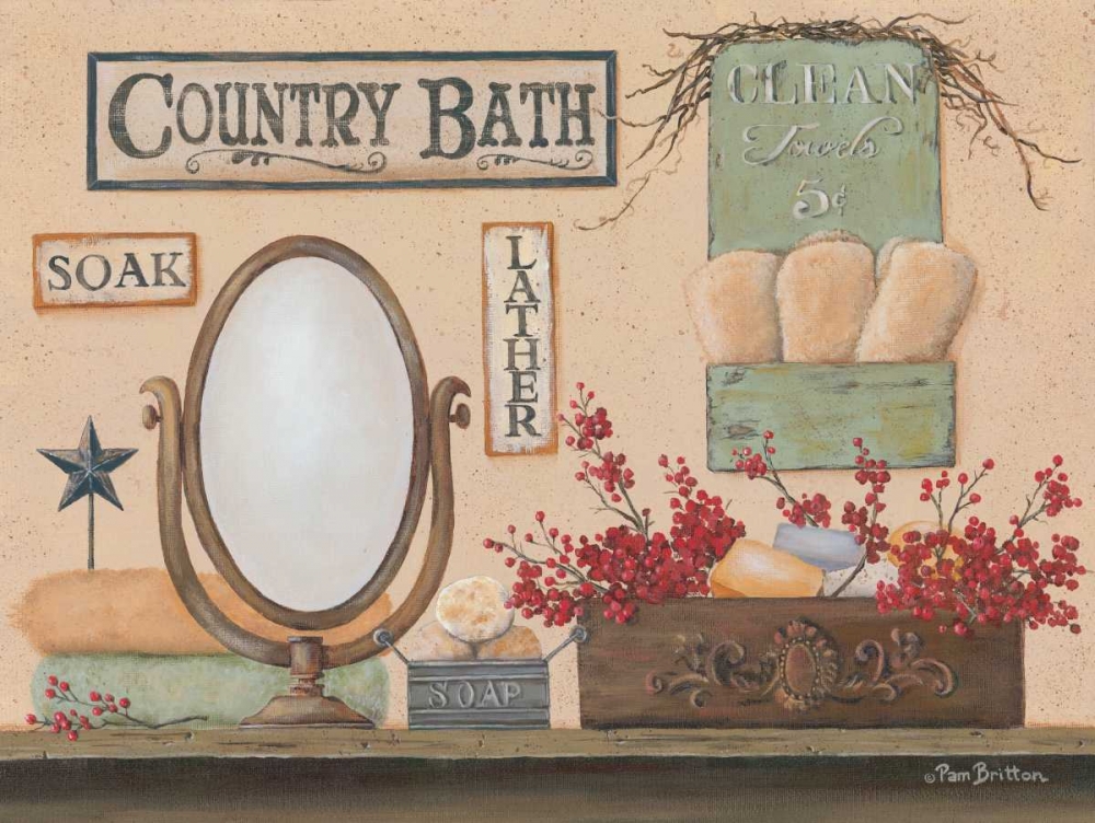 Country Bath art print by Pam Britton for $57.95 CAD