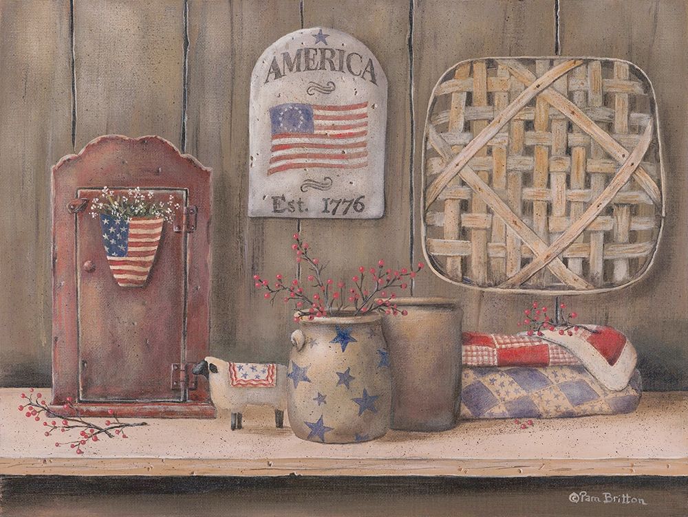 America Est. 1776 art print by Pam Britton for $57.95 CAD