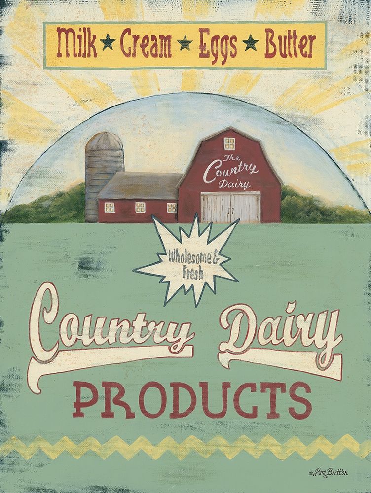 Country Dairy art print by Pam Britton for $57.95 CAD