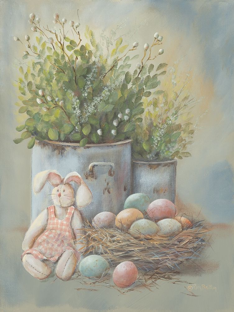 Rustic Easter Vignette art print by Pam Britton for $57.95 CAD