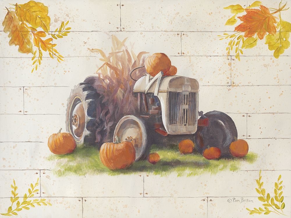 Harvest Tractor art print by Pam Britton for $57.95 CAD