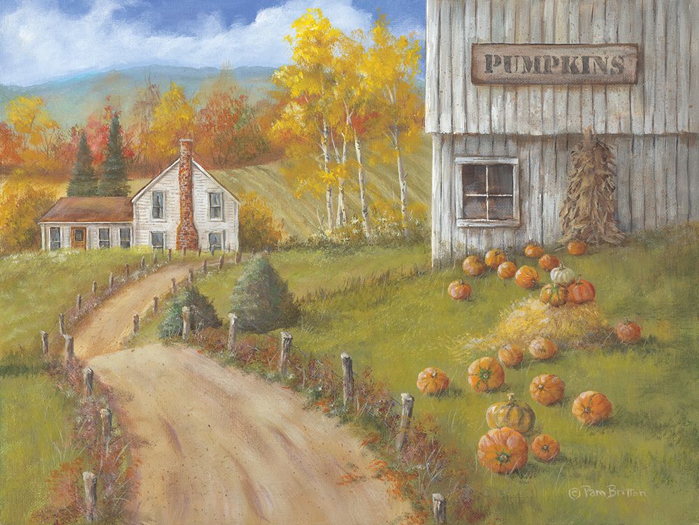 Harvest Pumpkin Farm art print by Pam Britton for $57.95 CAD