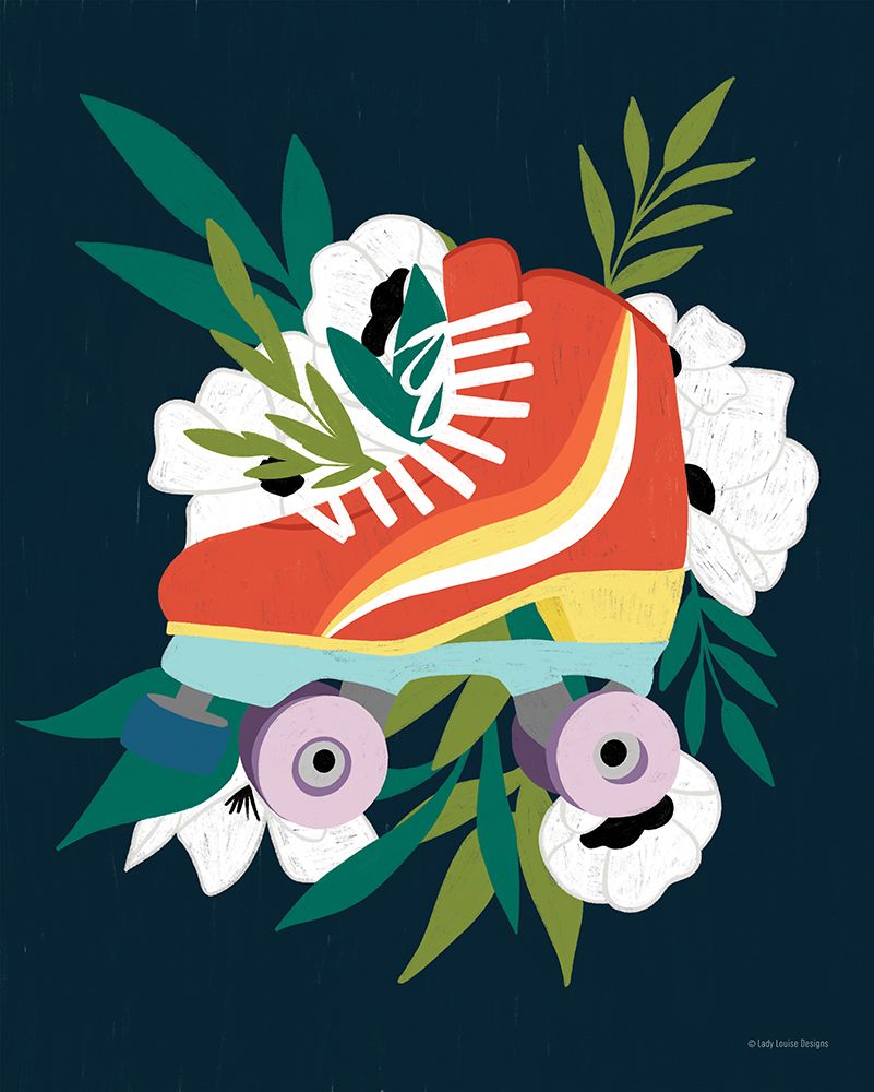 Retro Roller Skate I   art print by Lady Louise Designs for $57.95 CAD