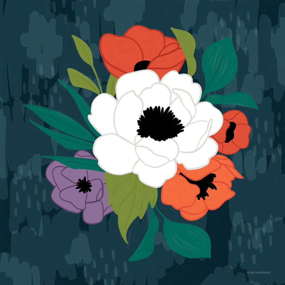 Bright Floral I art print by Lady Louise Designs for $57.95 CAD