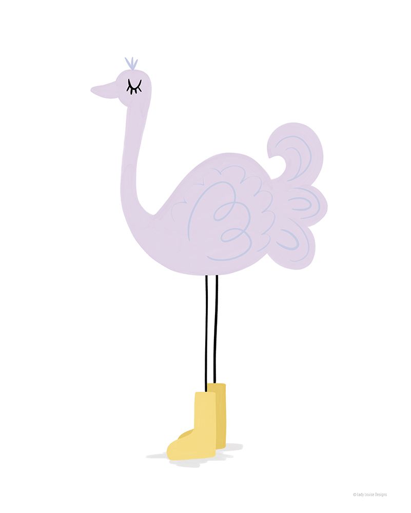 Ostrich art print by Lady Louise Designs for $57.95 CAD