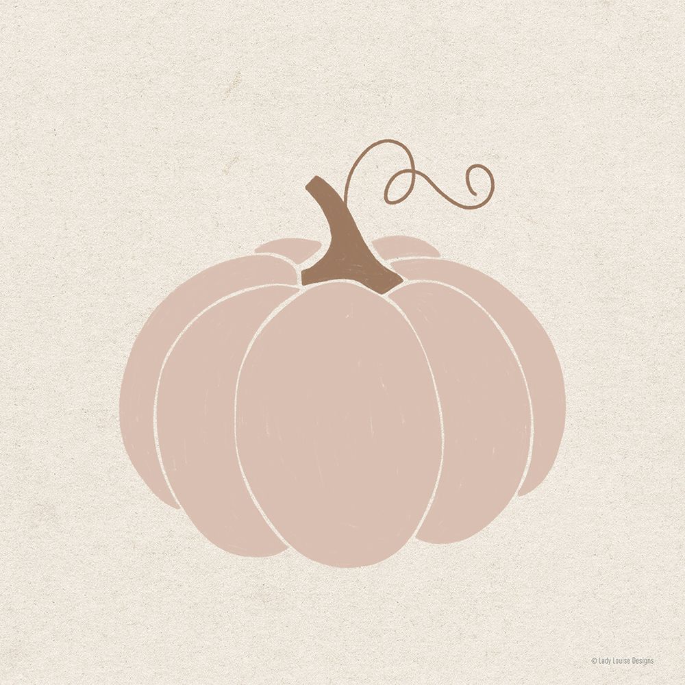 Pink Pumpkin art print by Lady Louise Designs for $57.95 CAD