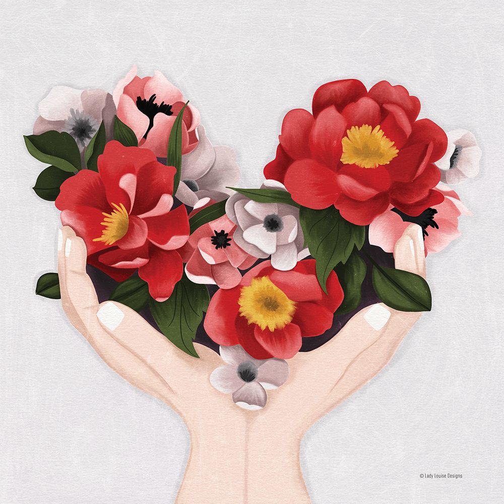 Flower Hands art print by Lady Louise Designs for $57.95 CAD