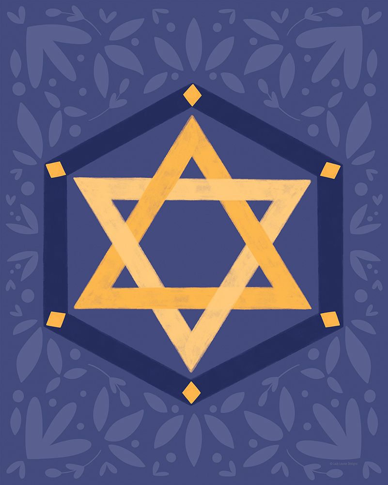 Star of David art print by Lady Louise Designs for $57.95 CAD