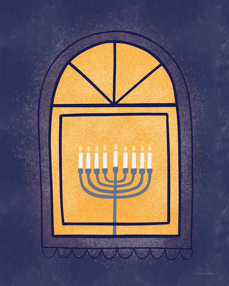 Window Menorah art print by Lady Louise Designs for $57.95 CAD