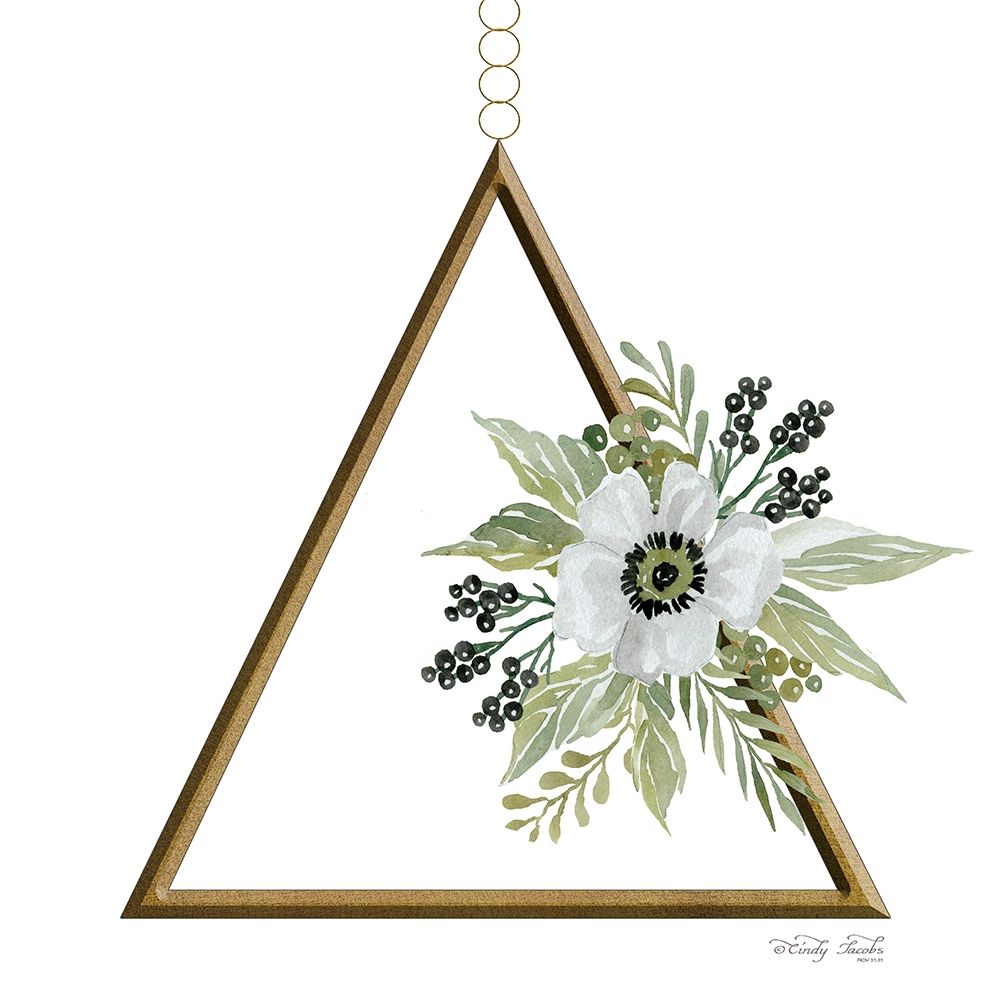 Geometric Triangle Muted Floral II art print by Cindy Jacobs for $57.95 CAD