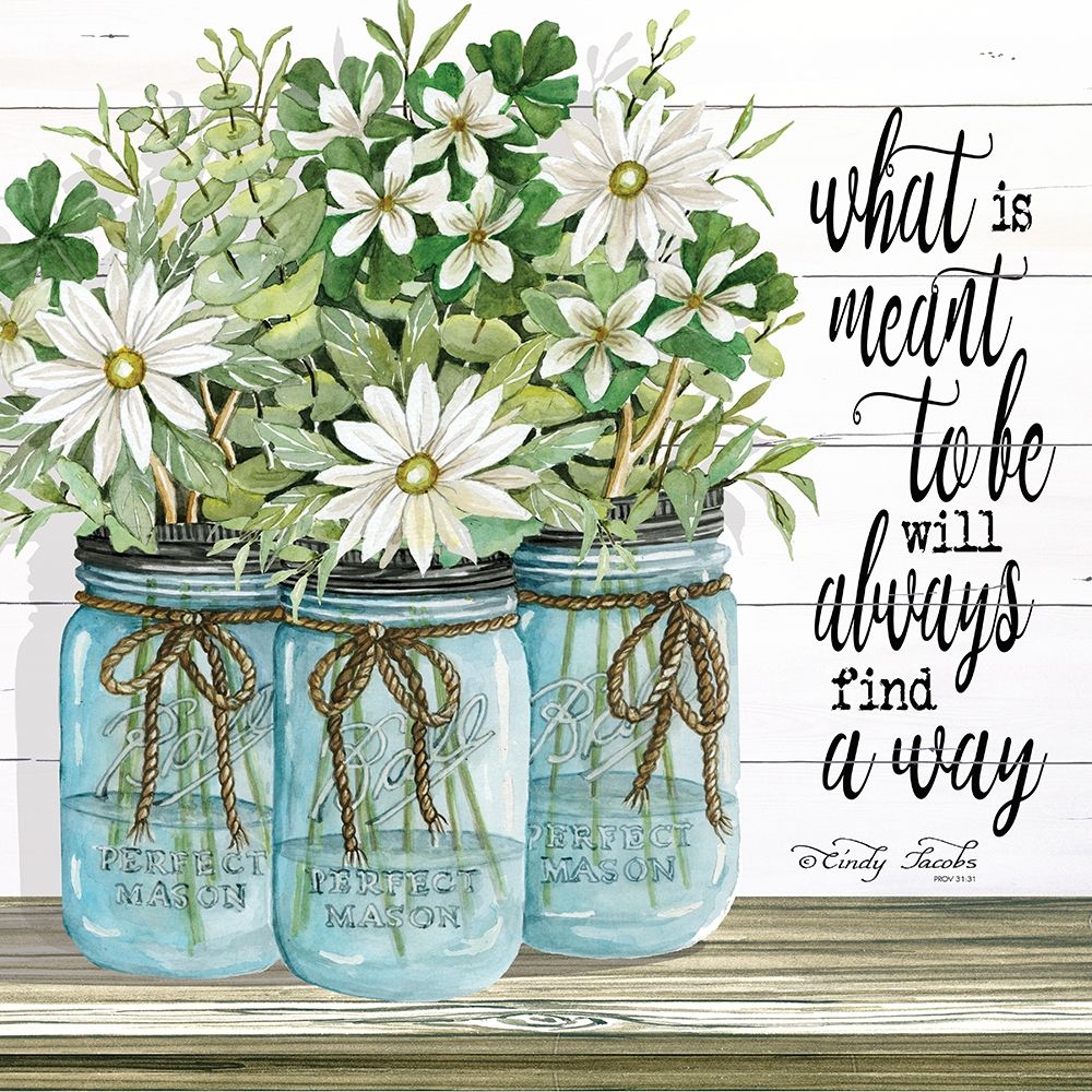 Blue Jars - What is Meant to Be art print by Britt Hallowell for $57.95 CAD