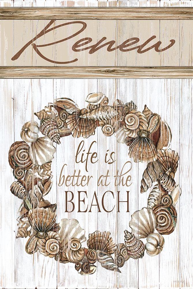 Renew Shell Wreath art print by Cindy Jacobs for $57.95 CAD