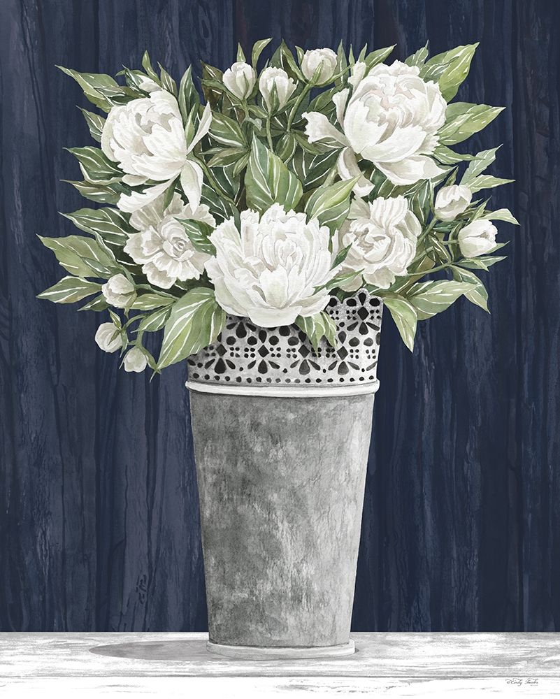Punched Tin White Floral    art print by Cindy Jacobs for $57.95 CAD